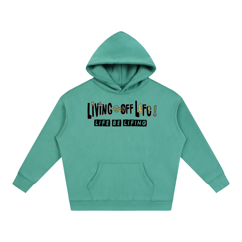 CHAPTER 001 LIVING OFF LIFE-Oversize Fleeced Hoodie