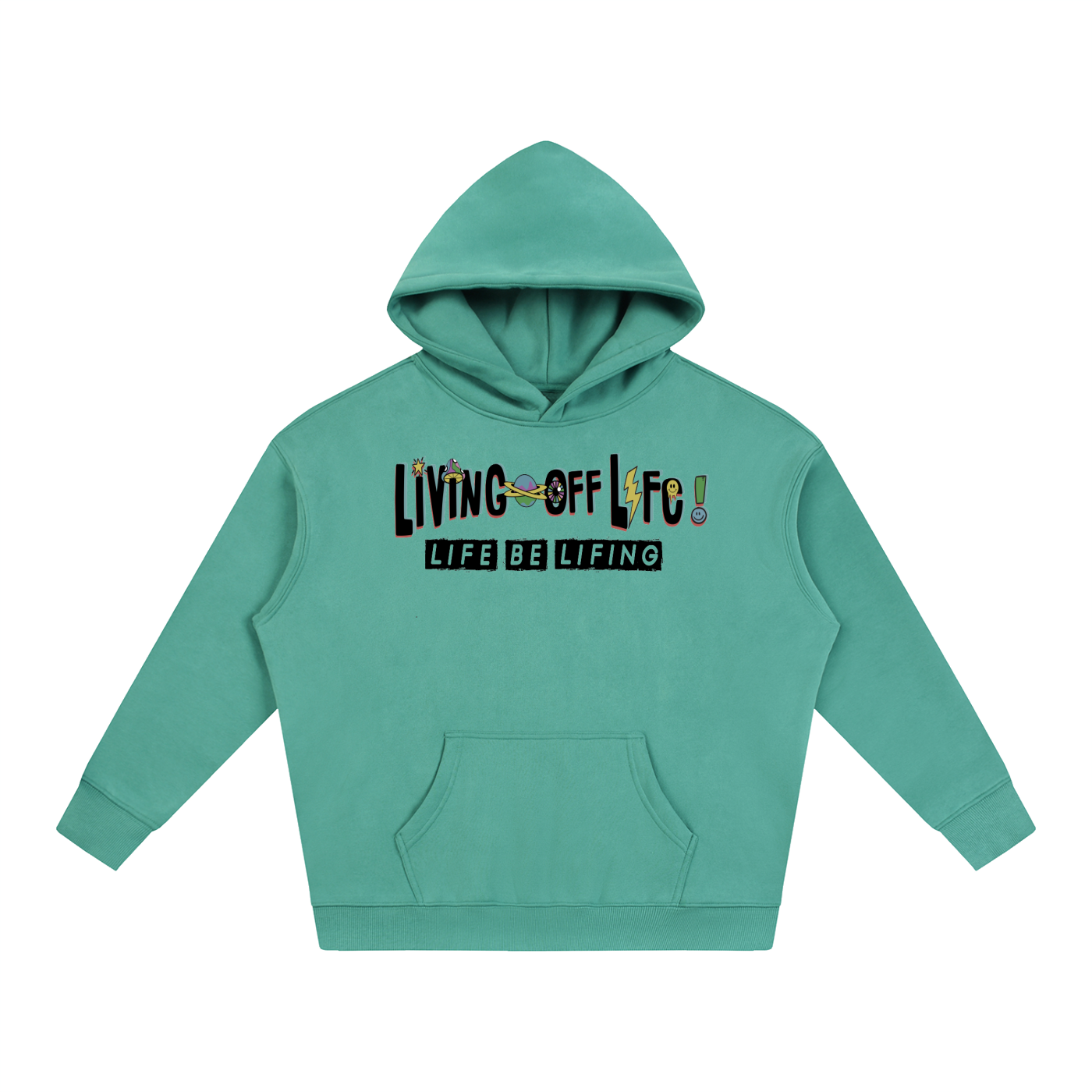 CHAPTER 001 LIVING OFF LIFE-Oversize Fleeced Hoodie