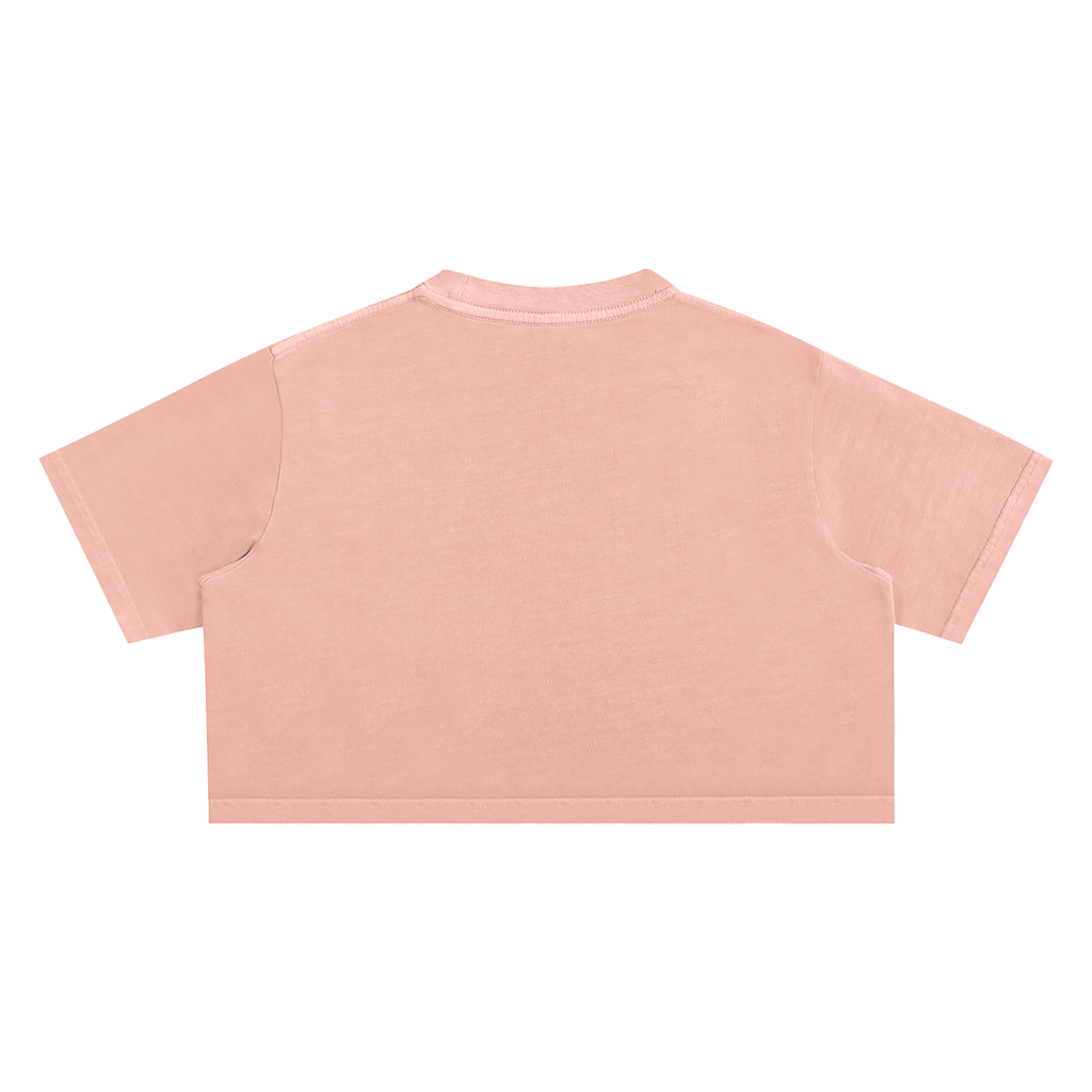 Women's Chapter 001 — Living Off Life STK Snow Washed Crop Tee