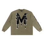 CHAPTER 003: MUNIONS DRIP BW | Snow-Washed Long-Sleeve Tee