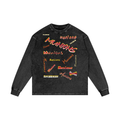 CHAPTER 002 MUNIONS ALL OVER-Acid Wash Oversize Long Sleeve T-Shirt