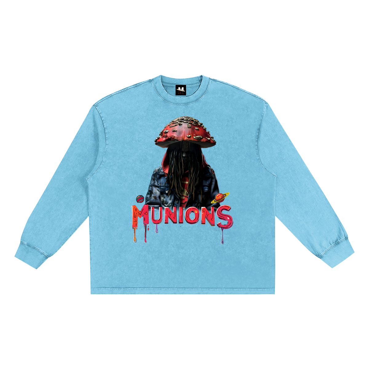 CHAPTER 002 MUNIONS MISTERY CORE COLLECTION-Snow Washed Frayed Edge T-Shirt