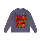 CHAPTER 003 MUNIONS DRIP CORE COLLECTION-Acid Wash Oversize Long Sleeve T-Shirt