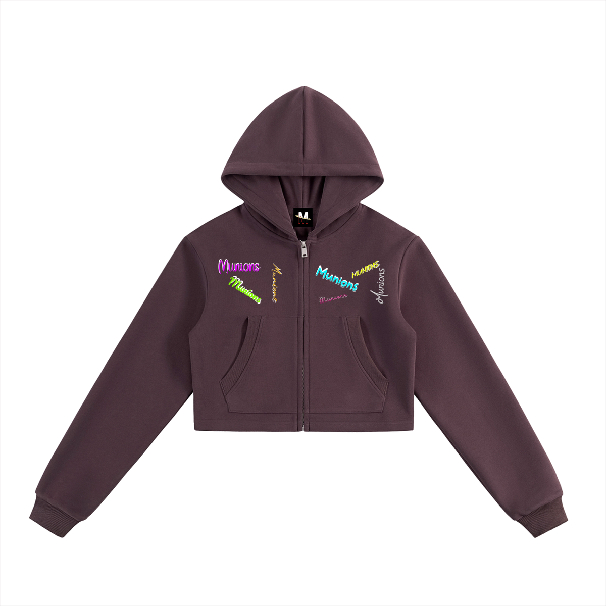 CHAPTER 002: MUNIONS EVERYWHERE | Women's Cropped Zip-Up Hoodie