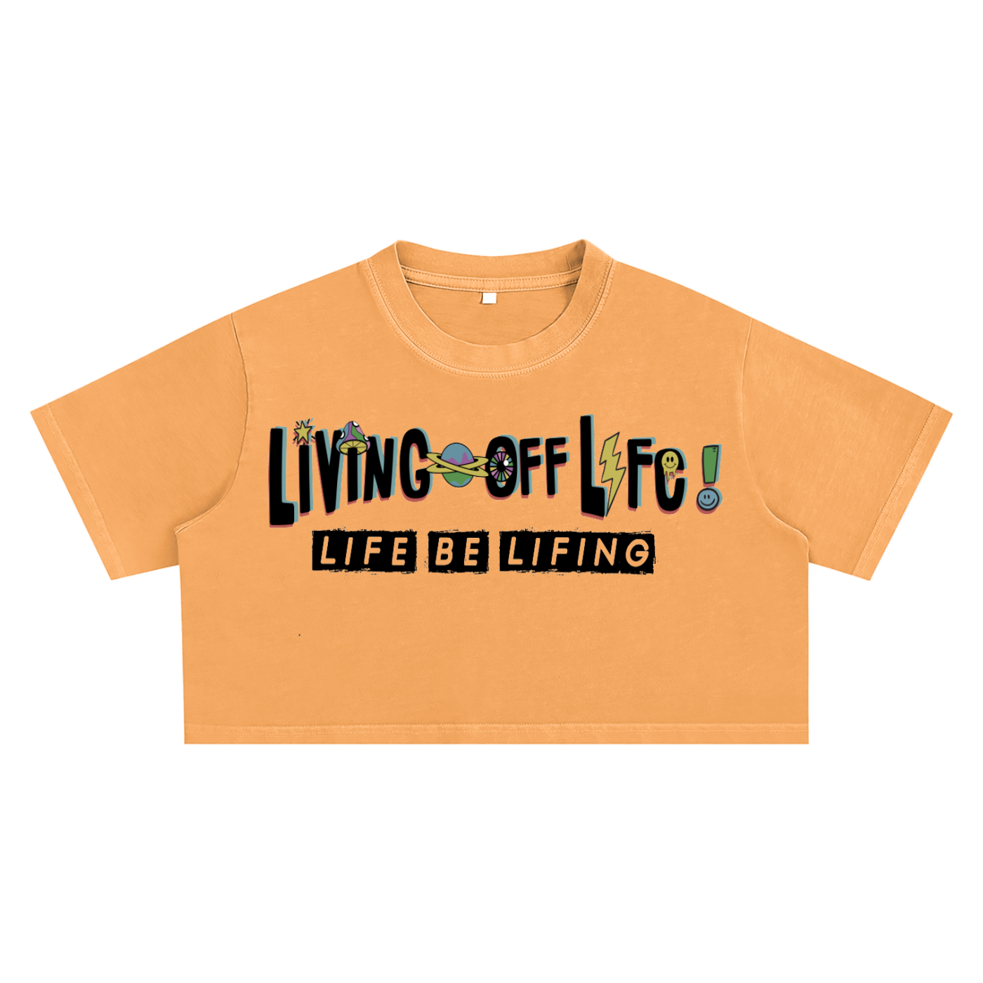 Women's Chapter 001 — Living Off Life STK Snow Washed Crop Tee