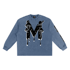 CHAPTER 003: MUNIONS DRIP BW | Snow-Washed Long-Sleeve Tee