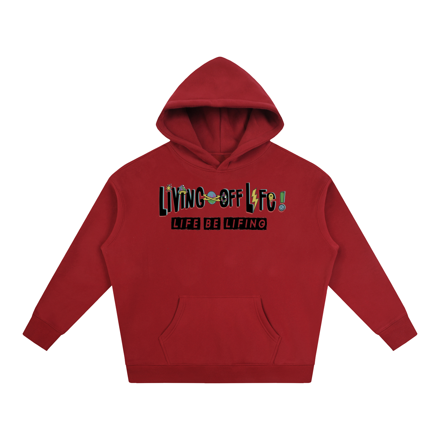 CHAPTER 001 LIVING OFF LIFE-Oversize Fleeced Hoodie