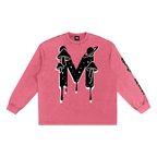 CHAPTER 003: MUNIONS DRIP BW | Snow-Washed Long-Sleeve Tee