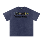 CHAPTER 001 LIVING OFF LIFE CORE COLLECTION-Snow Washed Oversized Cotton T-Shirt