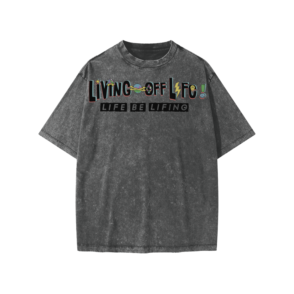 YOUTH CHAPTER 001 LIVING OFF LIFE CORE COLLECTION-Snow Washed T-Shirt