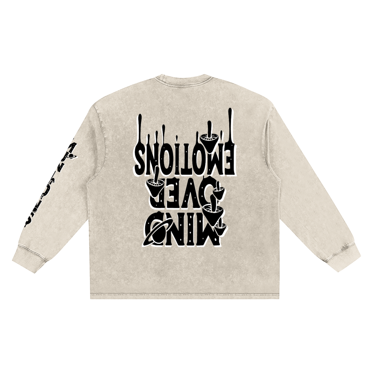 CHAPTER 003: MUNIONS DRIP BW | Snow-Washed Long-Sleeve Tee