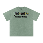 CHAPTER 001 LIVING OFF LIFE CORE COLLECTION-Snow Washed Oversized Cotton T-Shirt