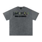 CHAPTER 001 LIVING OFF LIFE CORE COLLECTION-Snow Washed Oversized Cotton T-Shirt