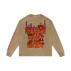 CHAPTER 003 MUNIONS DRIP CORE COLLECTION-Acid Wash Oversize Long Sleeve T-Shirt