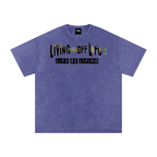 CHAPTER 001 LIVING OFF LIFE CORE COLLECTION-Snow Washed Oversized Cotton T-Shirt