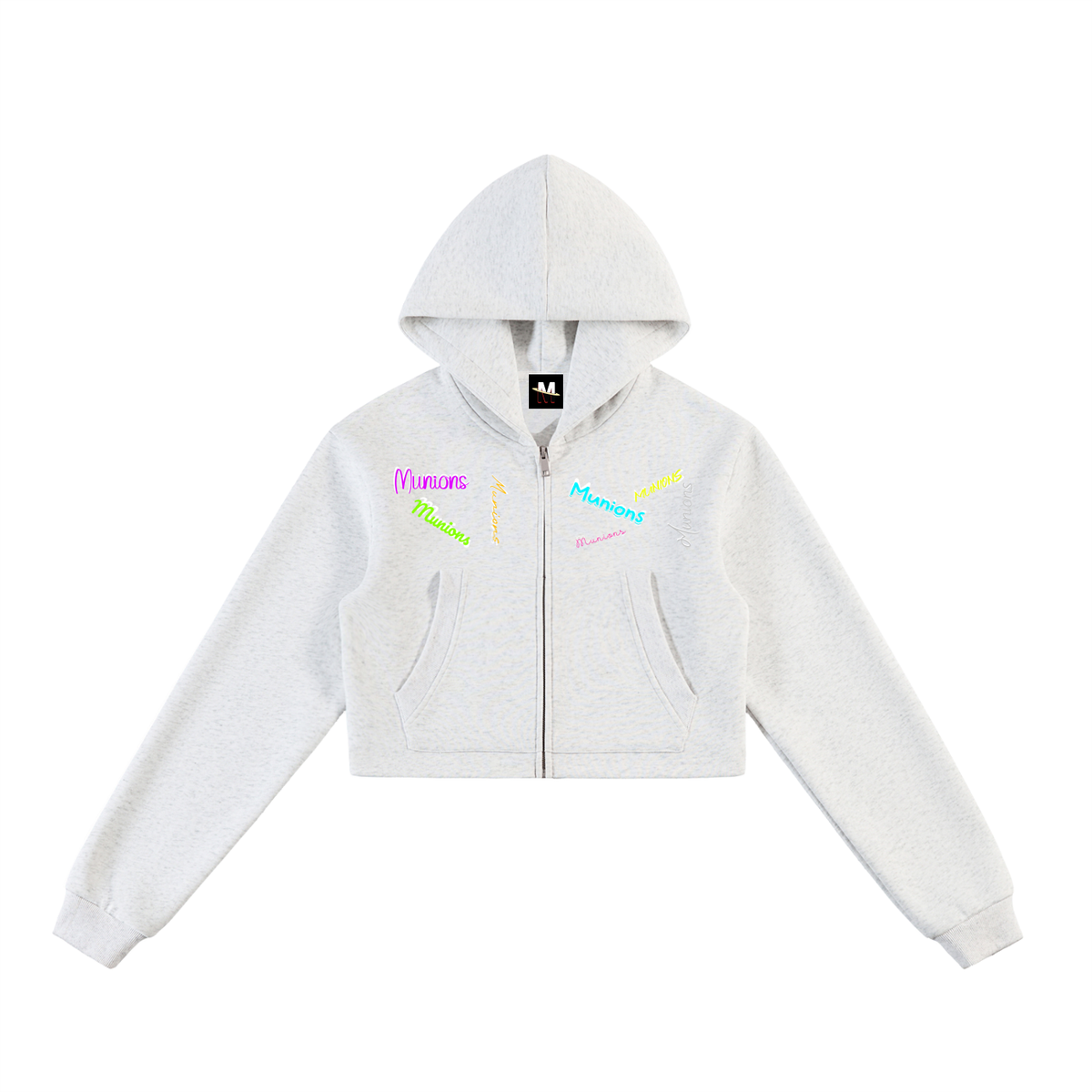 CHAPTER 002: MUNIONS EVERYWHERE | Women's Cropped Zip-Up Hoodie