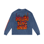 CHAPTER 003 MUNIONS DRIP CORE COLLECTION-Acid Wash Oversize Long Sleeve T-Shirt