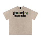 CHAPTER 001 LIVING OFF LIFE CORE COLLECTION-Snow Washed Oversized Cotton T-Shirt