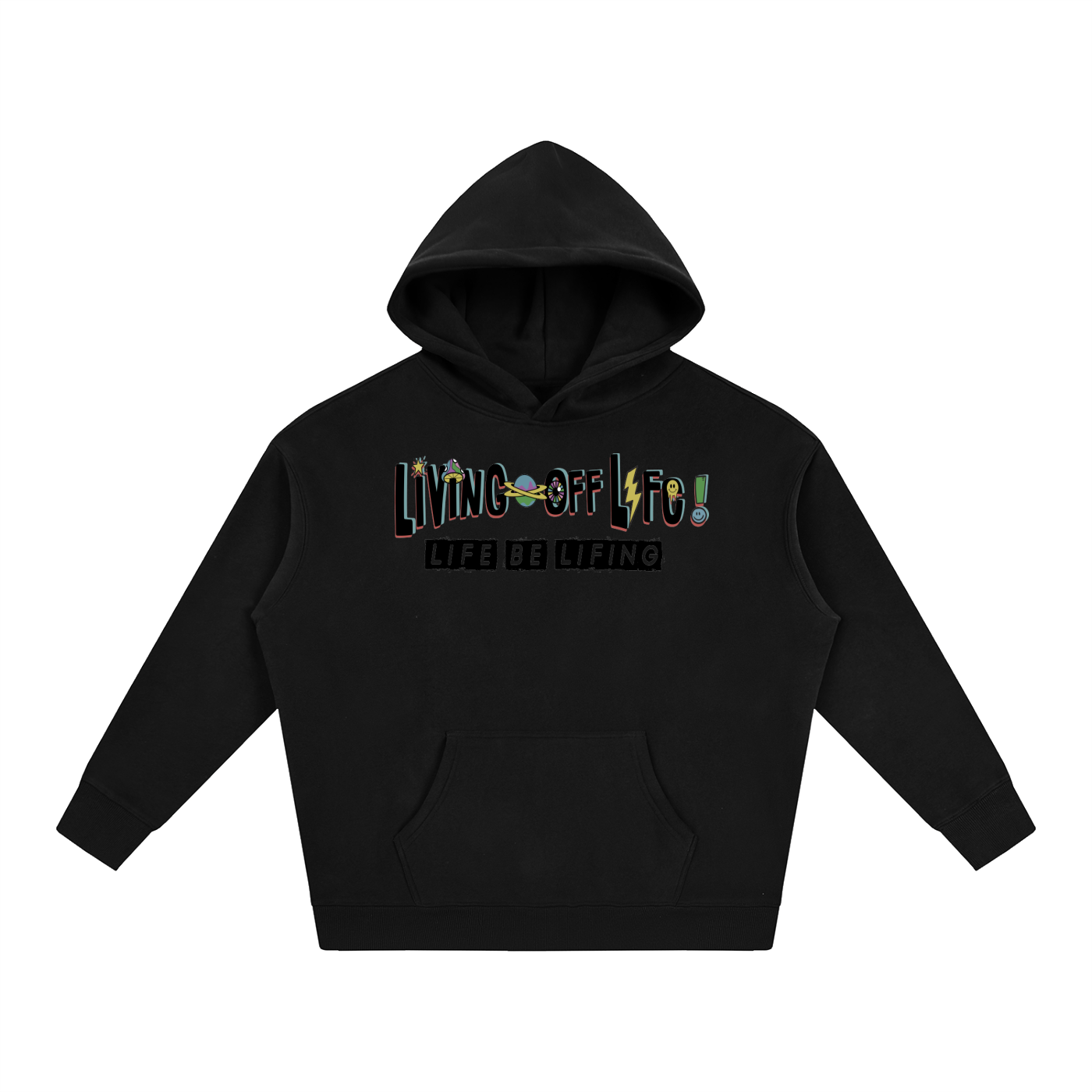 CHAPTER 001 LIVING OFF LIFE-Oversize Fleeced Hoodie