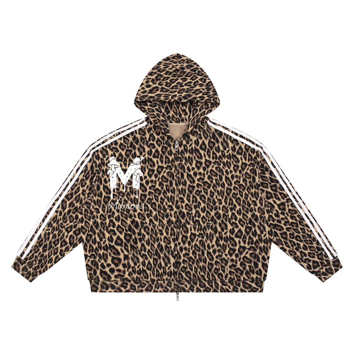 CHAPTER 002.5 MUNIONS CORE COLLECTION — Life Is Worth It Leopard Full Zip Hoodie