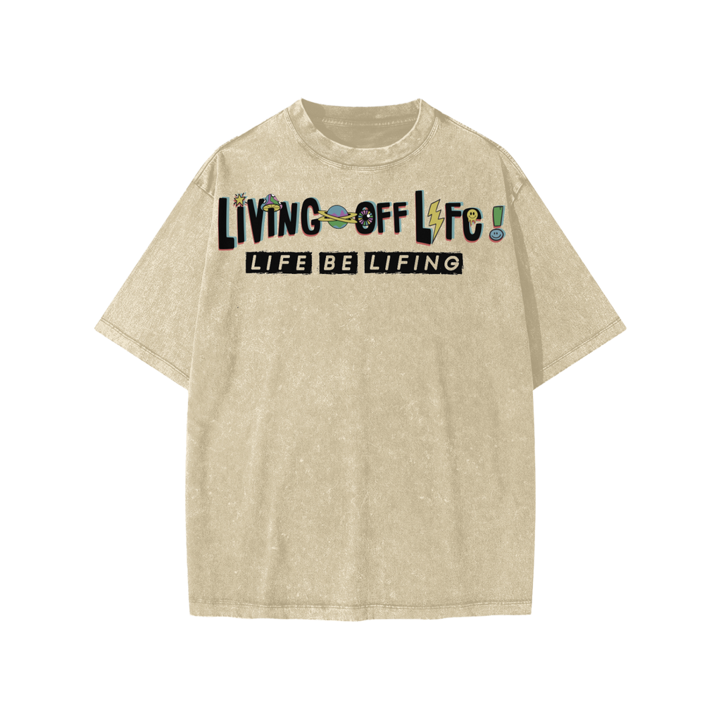 YOUTH CHAPTER 001 LIVING OFF LIFE CORE COLLECTION-Snow Washed T-Shirt