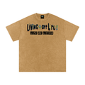 CHAPTER 001 LIVING OFF LIFE CORE COLLECTION-Snow Washed Oversized Cotton T-Shirt