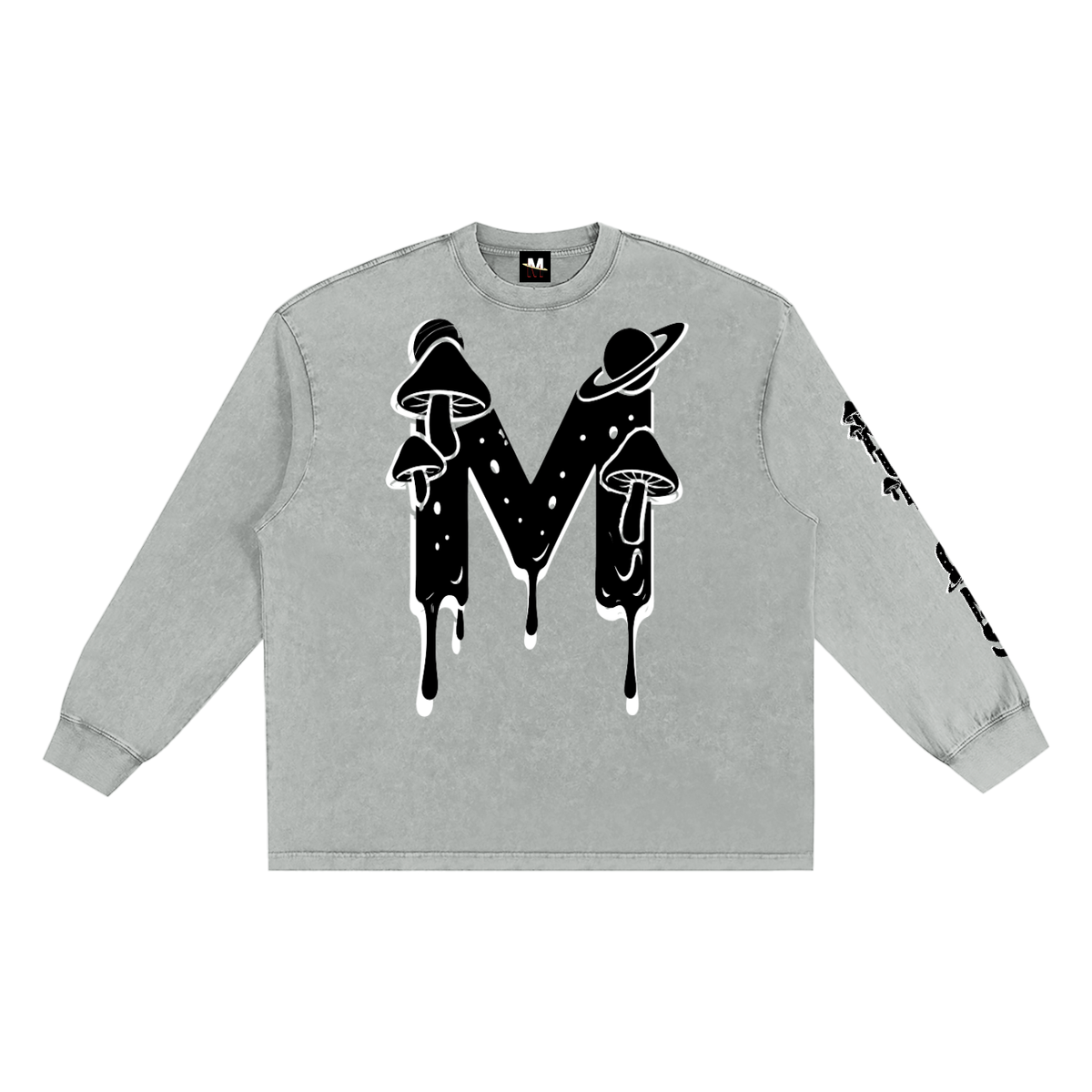 CHAPTER 003: MUNIONS DRIP BW | Snow-Washed Long-Sleeve Tee