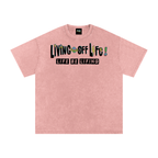 CHAPTER 001 LIVING OFF LIFE CORE COLLECTION-Snow Washed Oversized Cotton T-Shirt