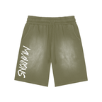 MIIZ ORIGIN Rectangle Patch Monkey Washed Shorts | Chapter 002