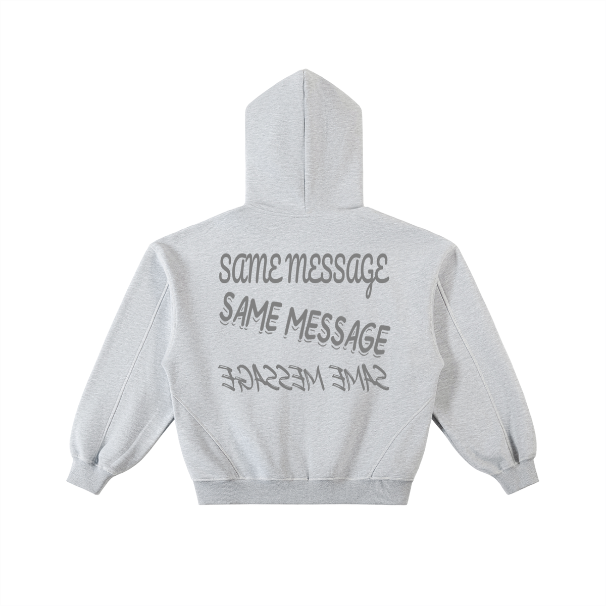 CHAPTER 002.5 MUNIONS SAME M — Contrast-Stitched Boxy Fleece Zip Hoodie