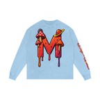 CHAPTER 003 MUNIONS DRIP CORE COLLECTION-Acid Wash Oversize Long Sleeve T-Shirt