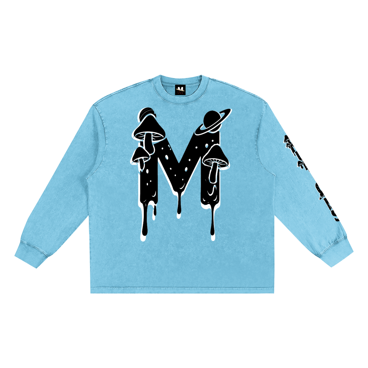 CHAPTER 003: MUNIONS DRIP BW | Snow-Washed Long-Sleeve Tee