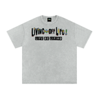 CHAPTER 001 LIVING OFF LIFE CORE COLLECTION-Snow Washed Oversized Cotton T-Shirt