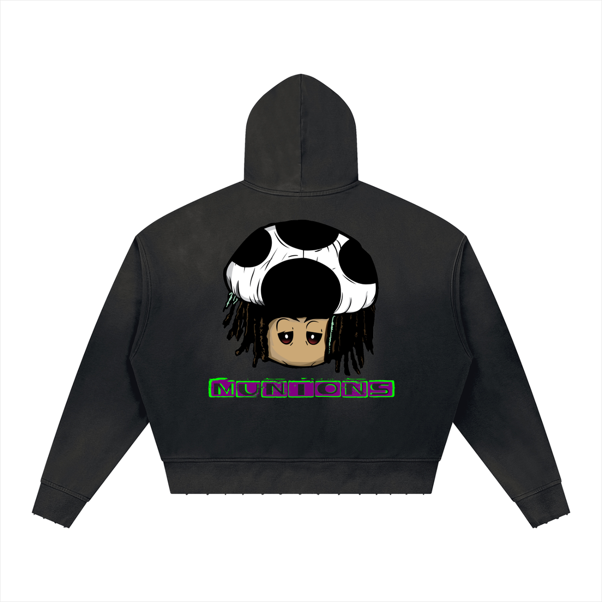 MUNIONS CORE COLLECTION M.O.E DRIP-Unisex Sunfade Distressed Boxy Hoodie
