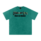 CHAPTER 001 LIVING OFF LIFE CORE COLLECTION-Snow Washed Oversized Cotton T-Shirt