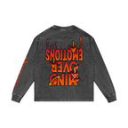 CHAPTER 003 MUNIONS DRIP CORE COLLECTION-Acid Wash Oversize Long Sleeve T-Shirt