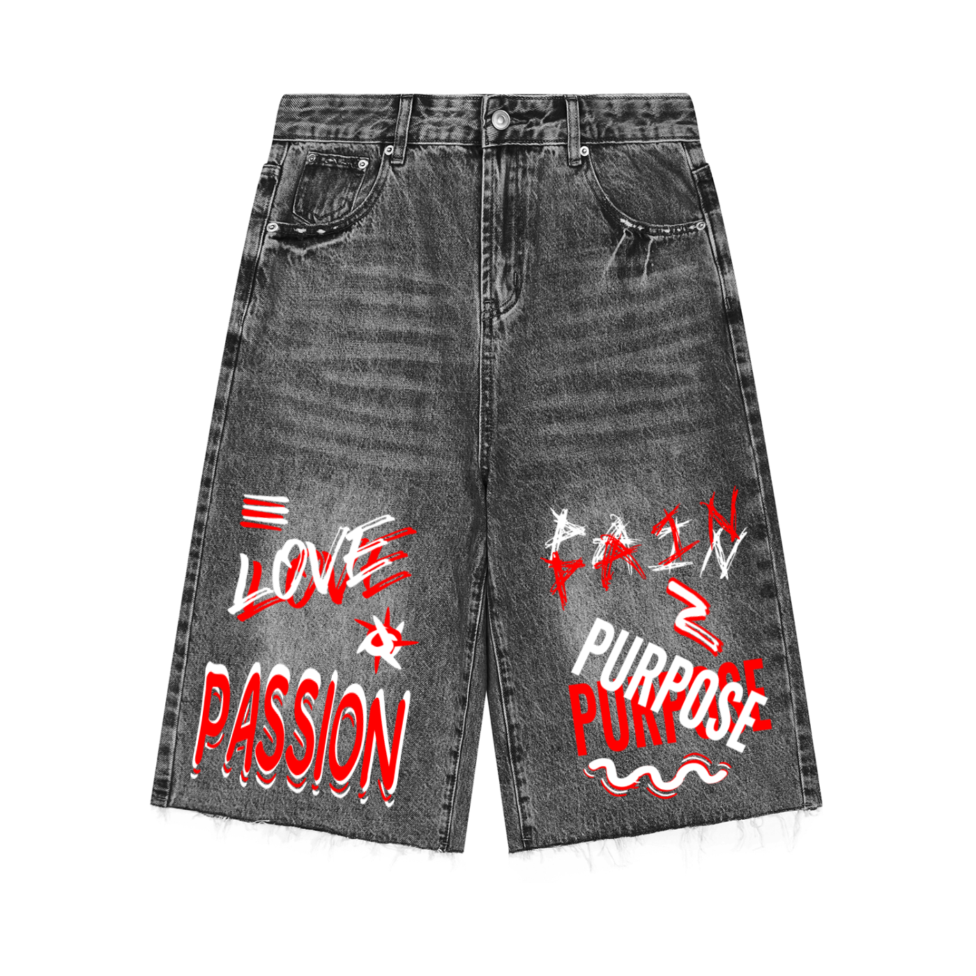 CHAPTER 002.5 MUNIONS CORE COLLECTION — LPPP Men's Vintage Wide Leg Denim Shorts