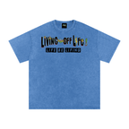 CHAPTER 001 LIVING OFF LIFE CORE COLLECTION-Snow Washed Oversized Cotton T-Shirt