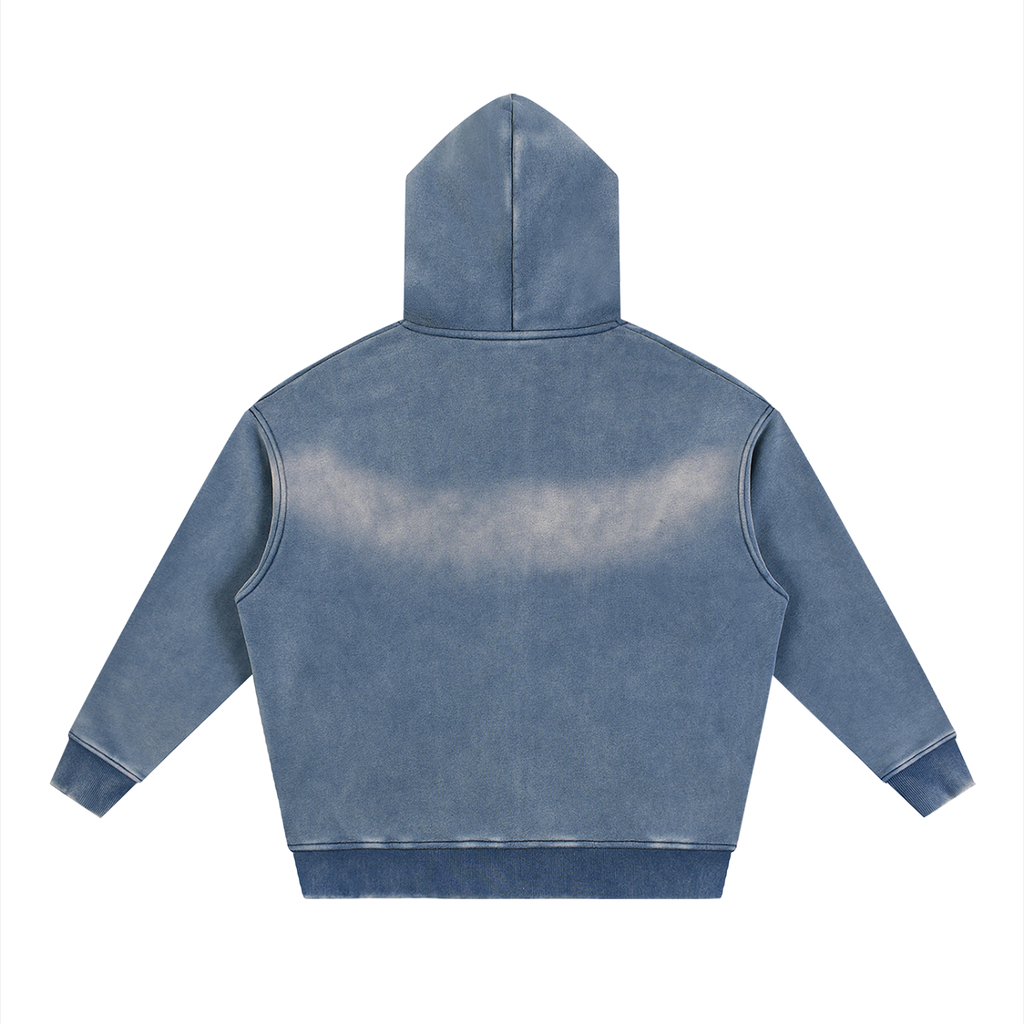 CHAPTER 001 — Living Off Life Sunfade Two-Way Zip Boxy Hoodie