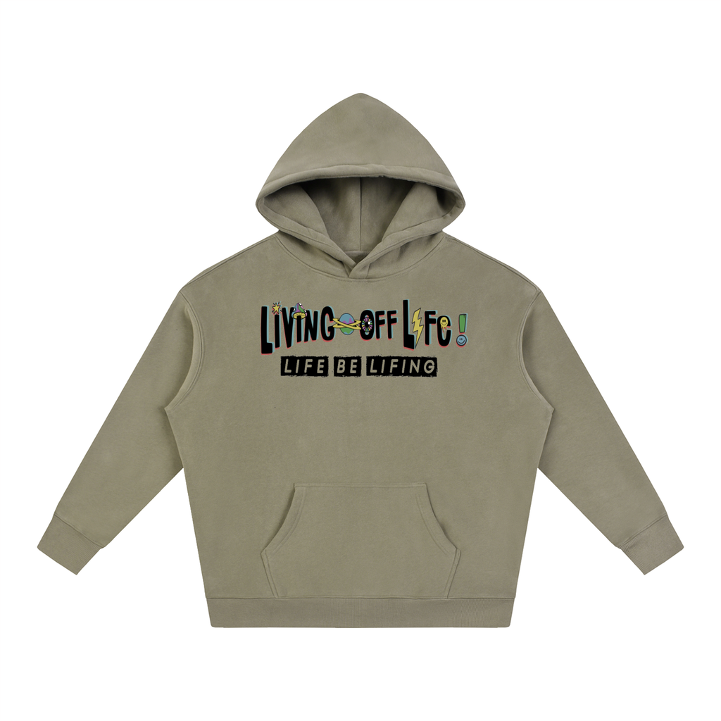 CHAPTER 001 LIVING OFF LIFE-Oversize Fleeced Hoodie