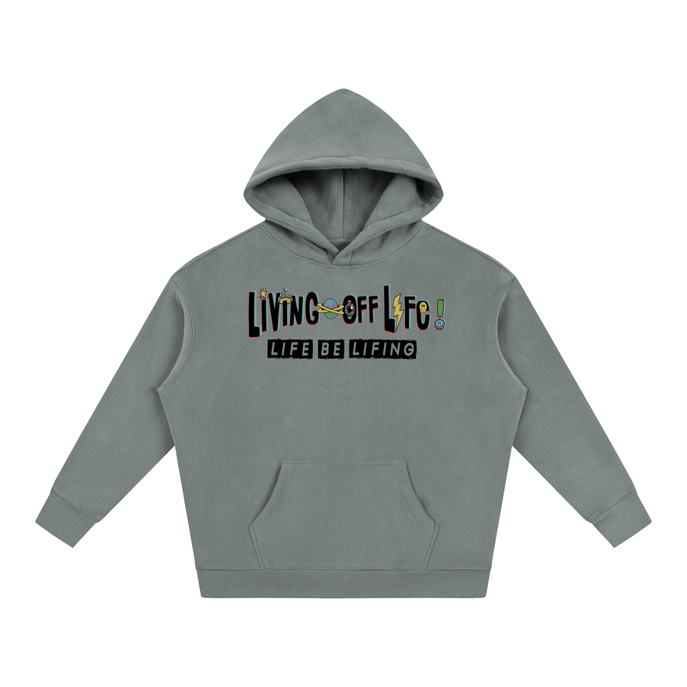 CHAPTER 001 LIVING OFF LIFE-Oversize Fleeced Hoodie