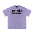 CHAPTER 001 LIVING OFF LIFE CORE COLLECTION-Snow Washed Oversized Cotton T-Shirt