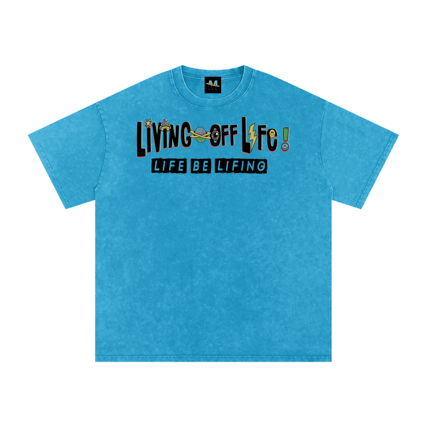 CHAPTER 001 LIVING OFF LIFE CORE COLLECTION-Snow Washed Oversized Cotton T-Shirt