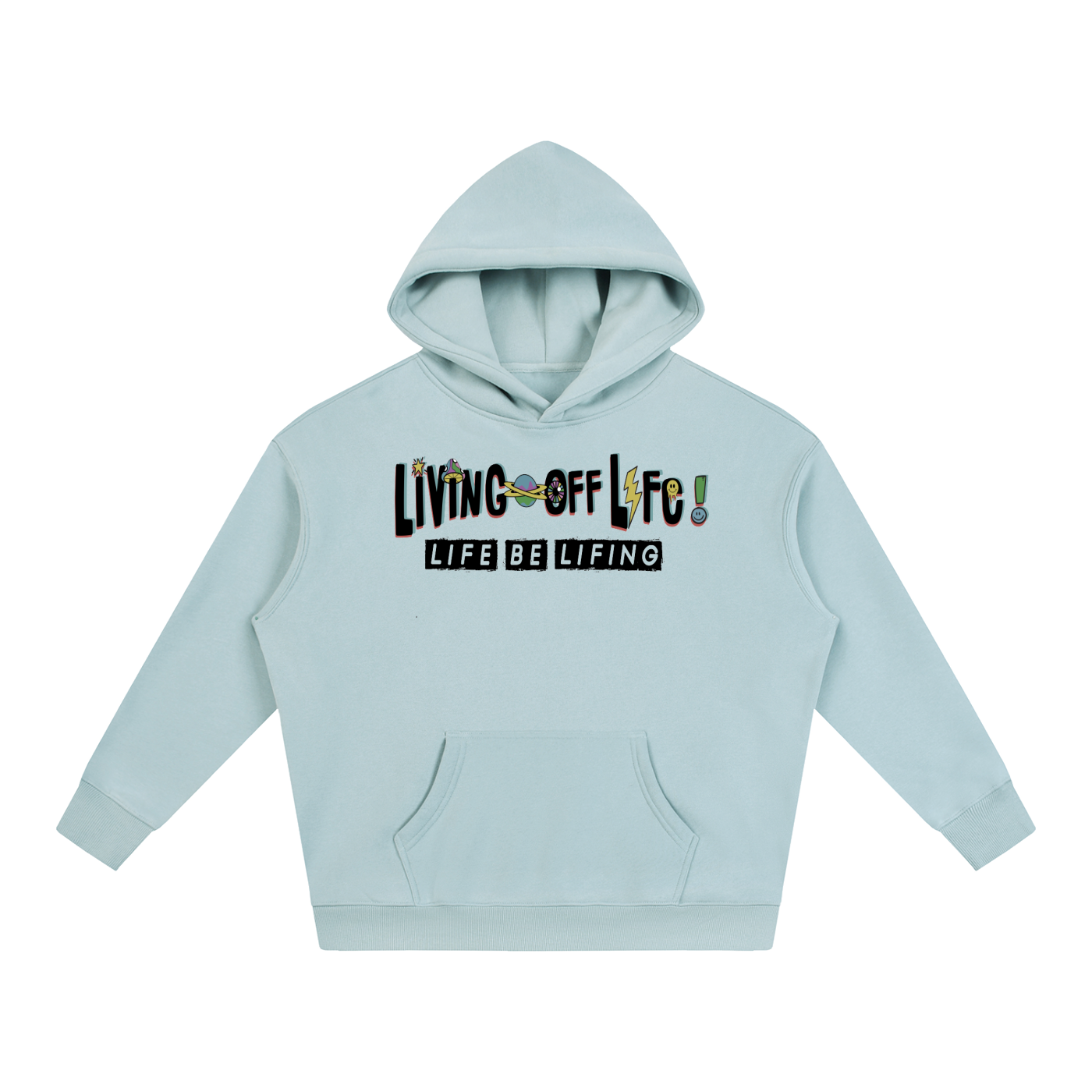 CHAPTER 001 LIVING OFF LIFE-Oversize Fleeced Hoodie