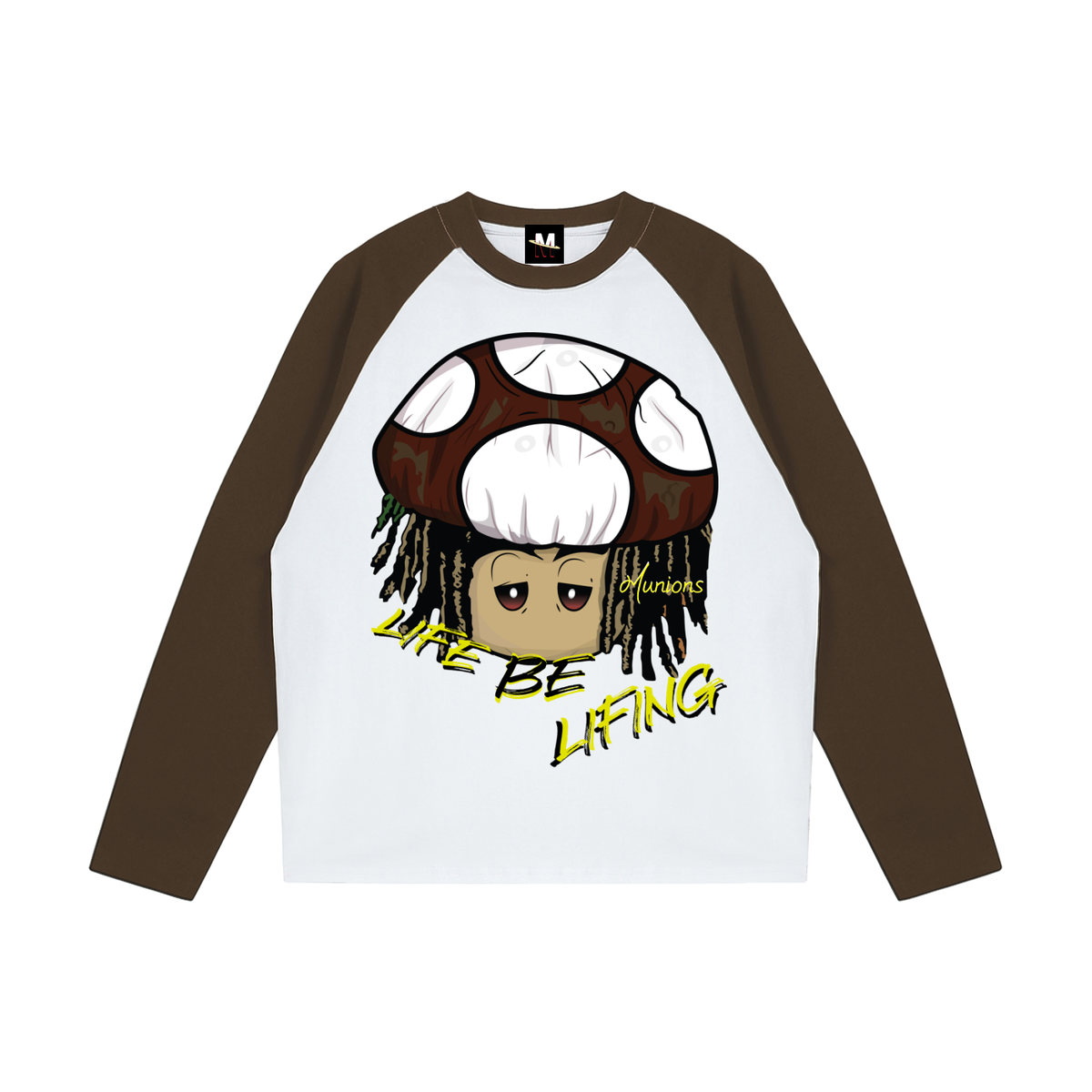 MUNIONS BWN LBL CORE COLLECTION-Color-Blocked Raglan Long-Sleeve T-Shirt