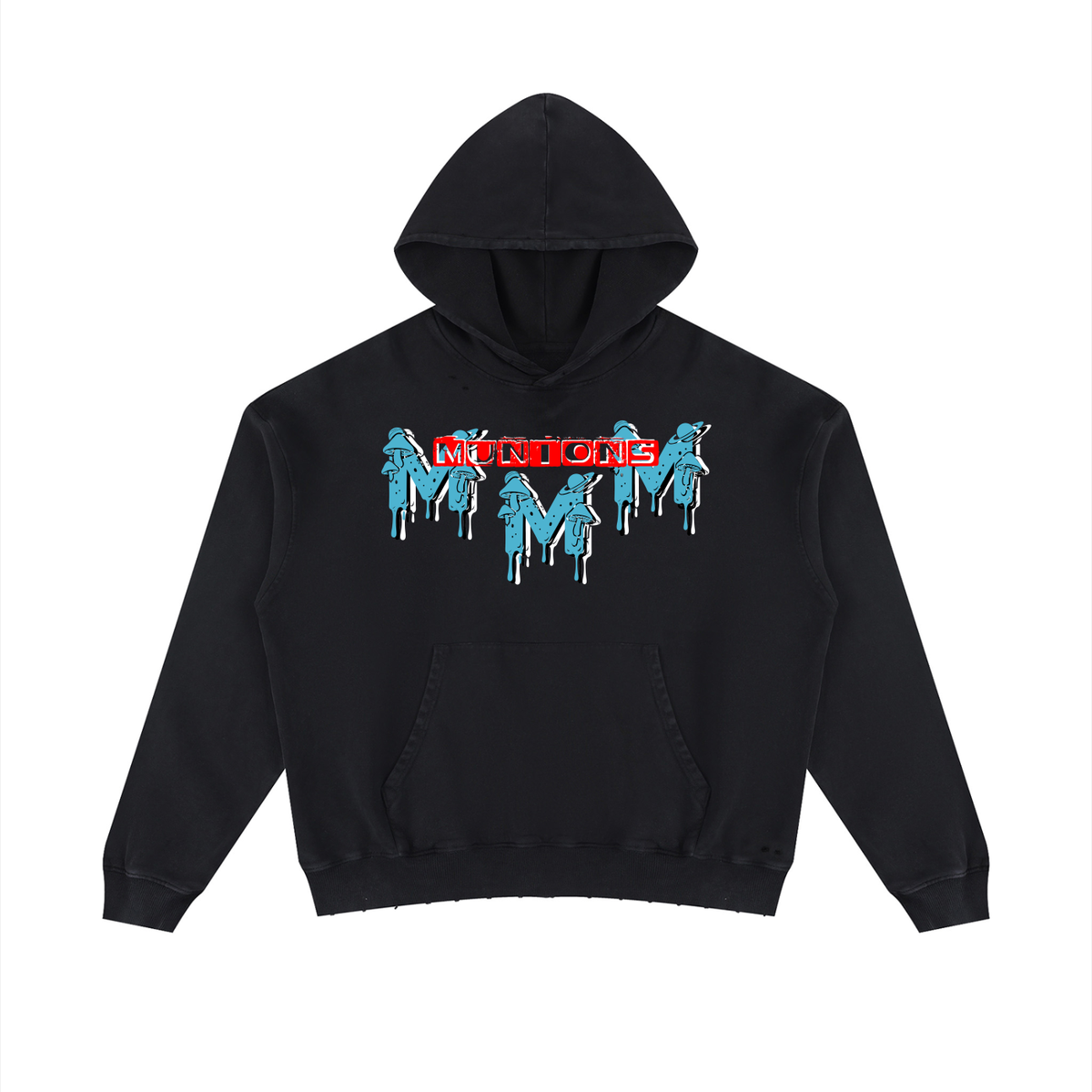 CHAPTER 003: MUNIONS CORE COLLECTION TRIPLE DRIP | Mineral-Wash Distressed Hoodie