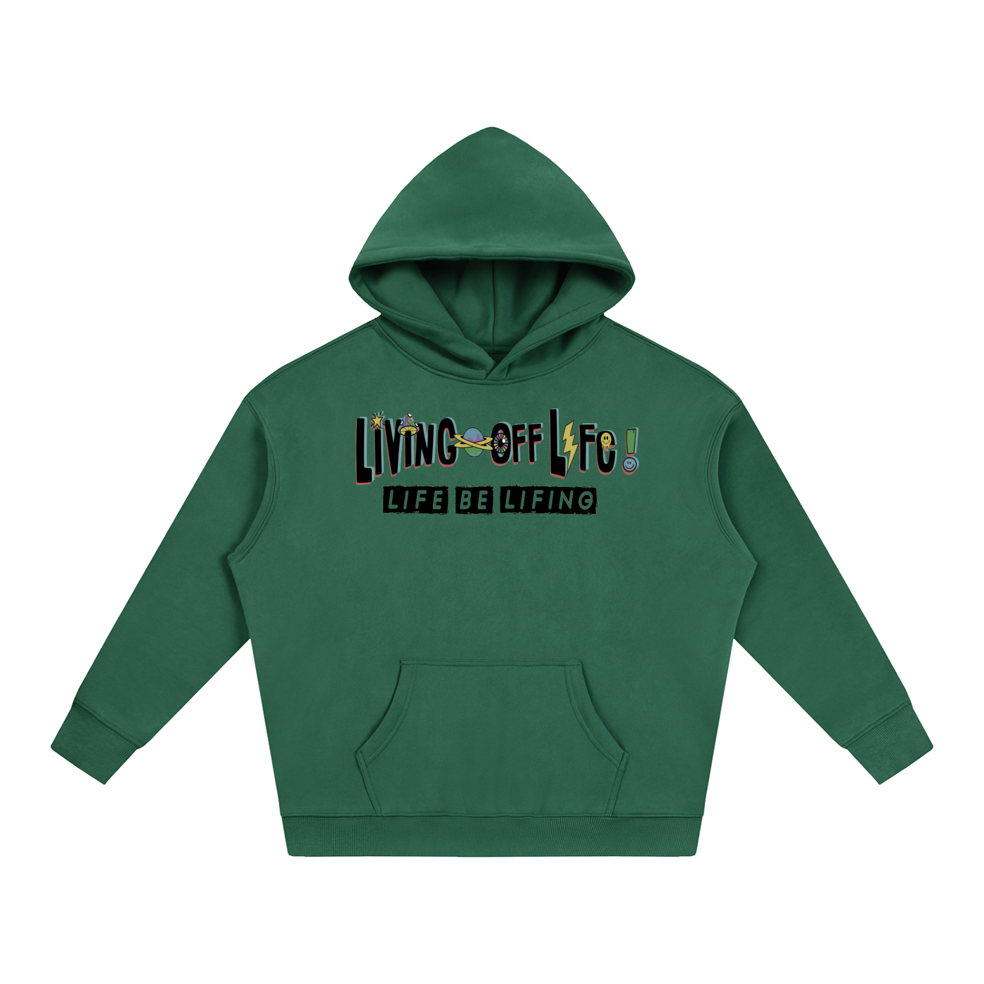 CHAPTER 001 LIVING OFF LIFE-Oversize Fleeced Hoodie