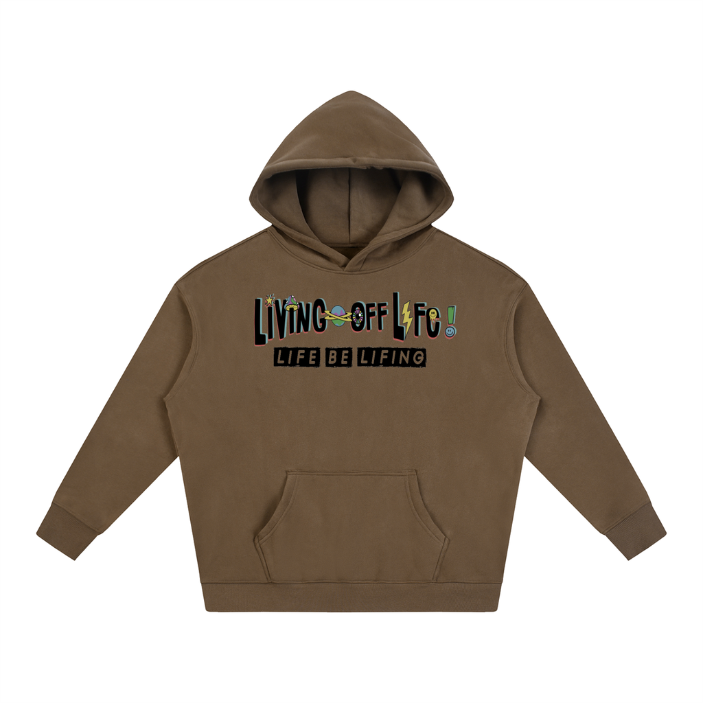 CHAPTER 001 LIVING OFF LIFE-Oversize Fleeced Hoodie