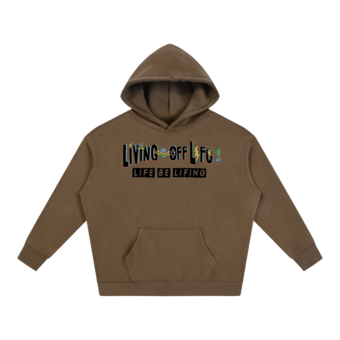 CHAPTER 001 LIVING OFF LIFE-Oversize Fleeced Hoodie