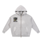 CHAPTER 001 — Living Off Life Sunfade Two-Way Zip Boxy Hoodie